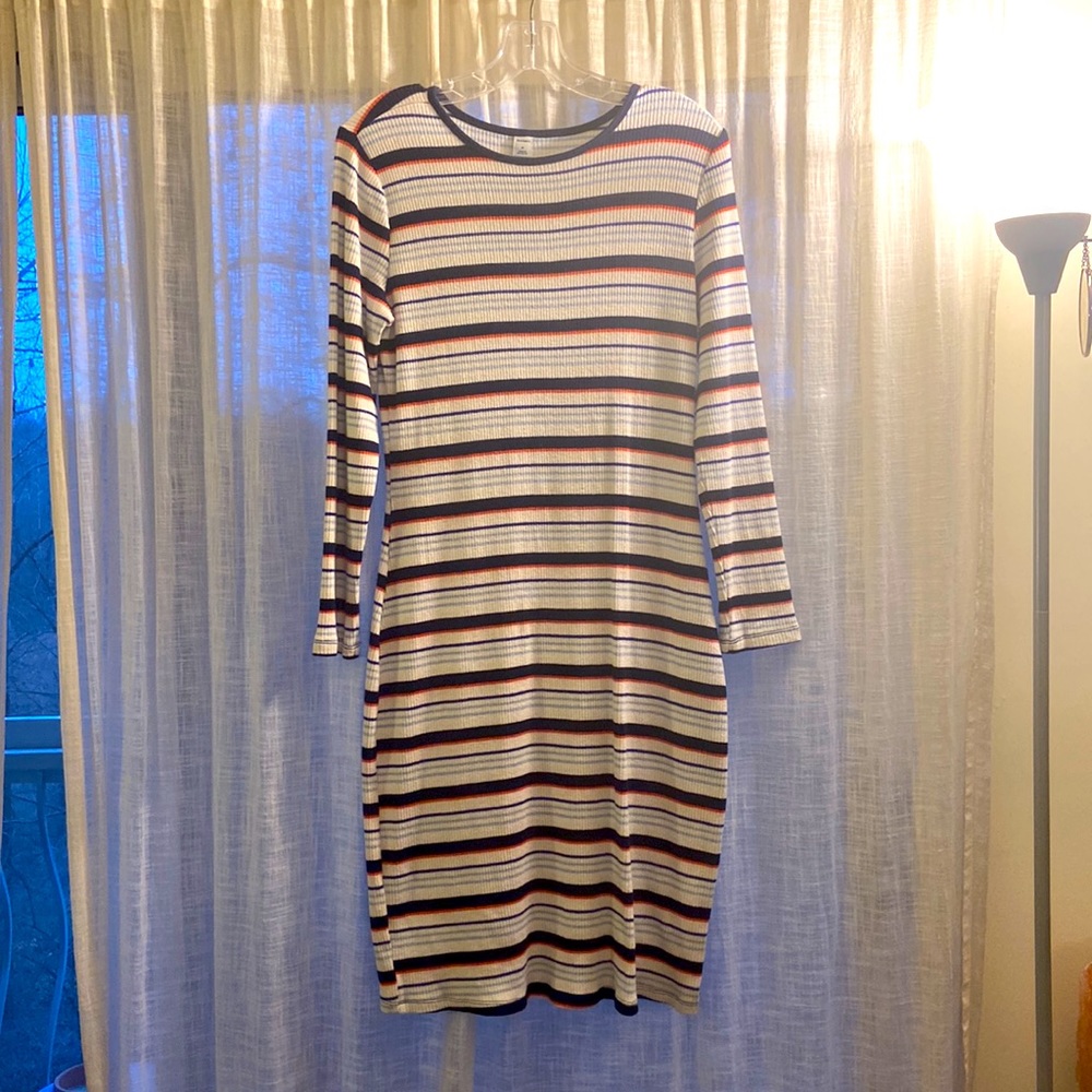 Old Navy | Long Sleeve Fitted Midi Dress | Medium